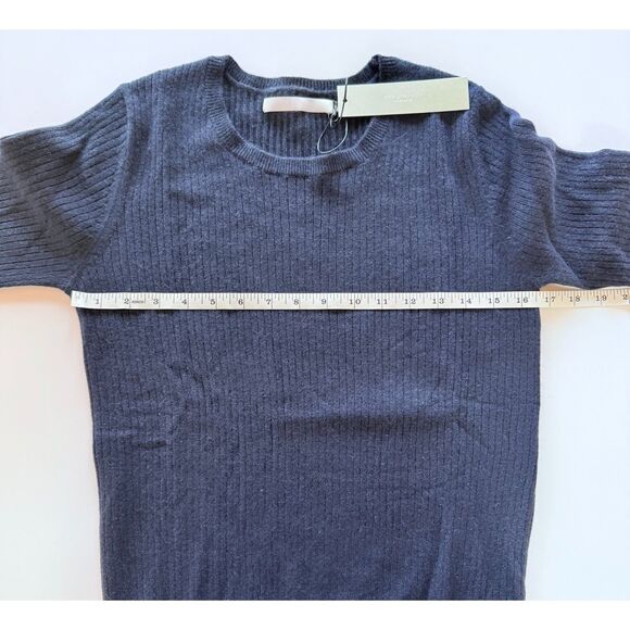 NWT Revolve One Gray Day Tenley !00% Cashmere Ribbed Pullover Sweater in Navy S - Picture 12 of 13